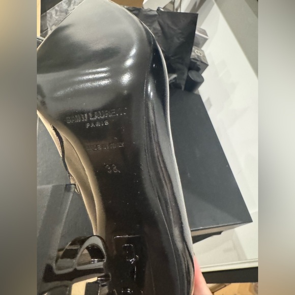 Black YSL Opyum heeled Ankle Boots in patent leather brand new - Picture 15 of 16